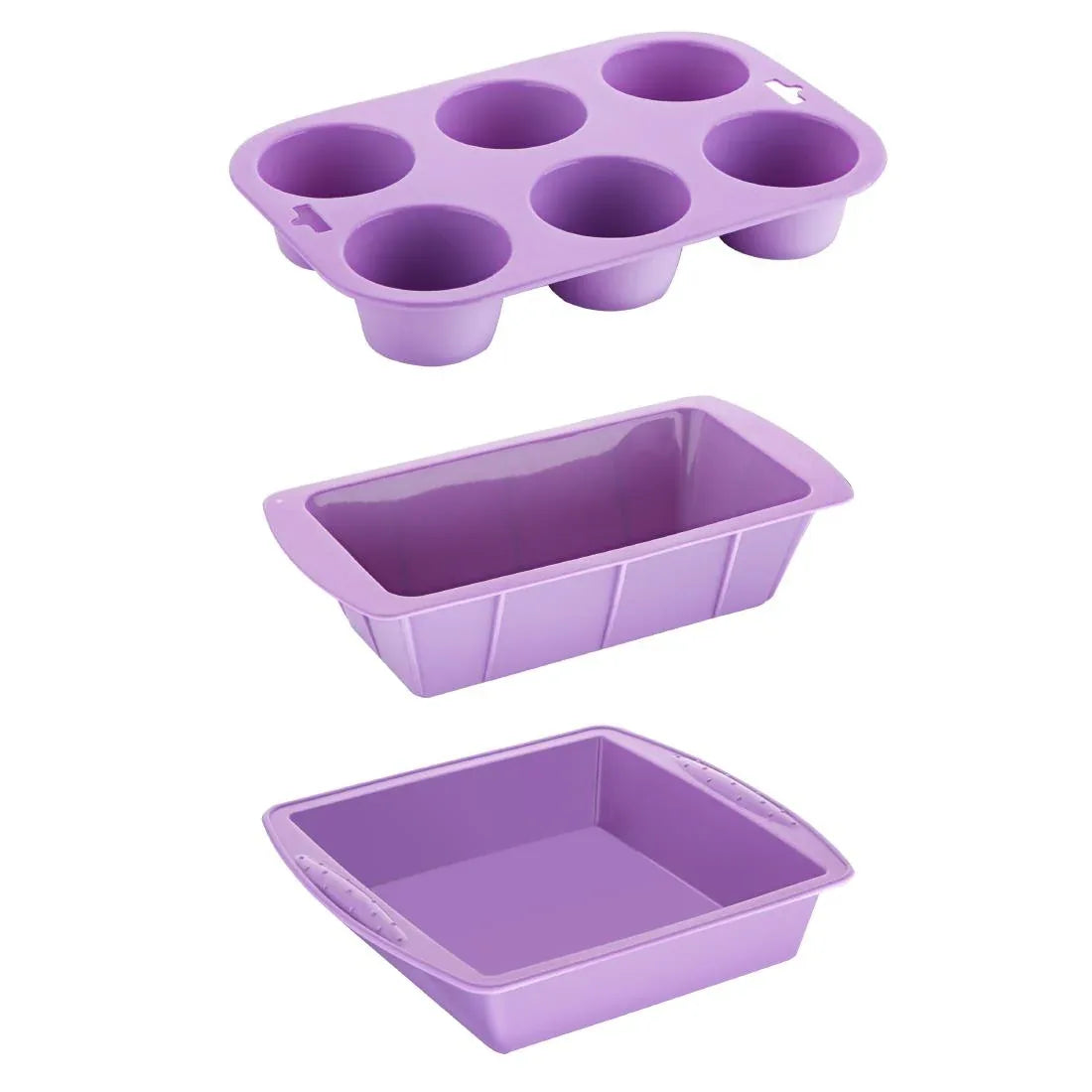 SA797 Hygiplas Flexible Silicone Purple Baking Set (Pack of 3)