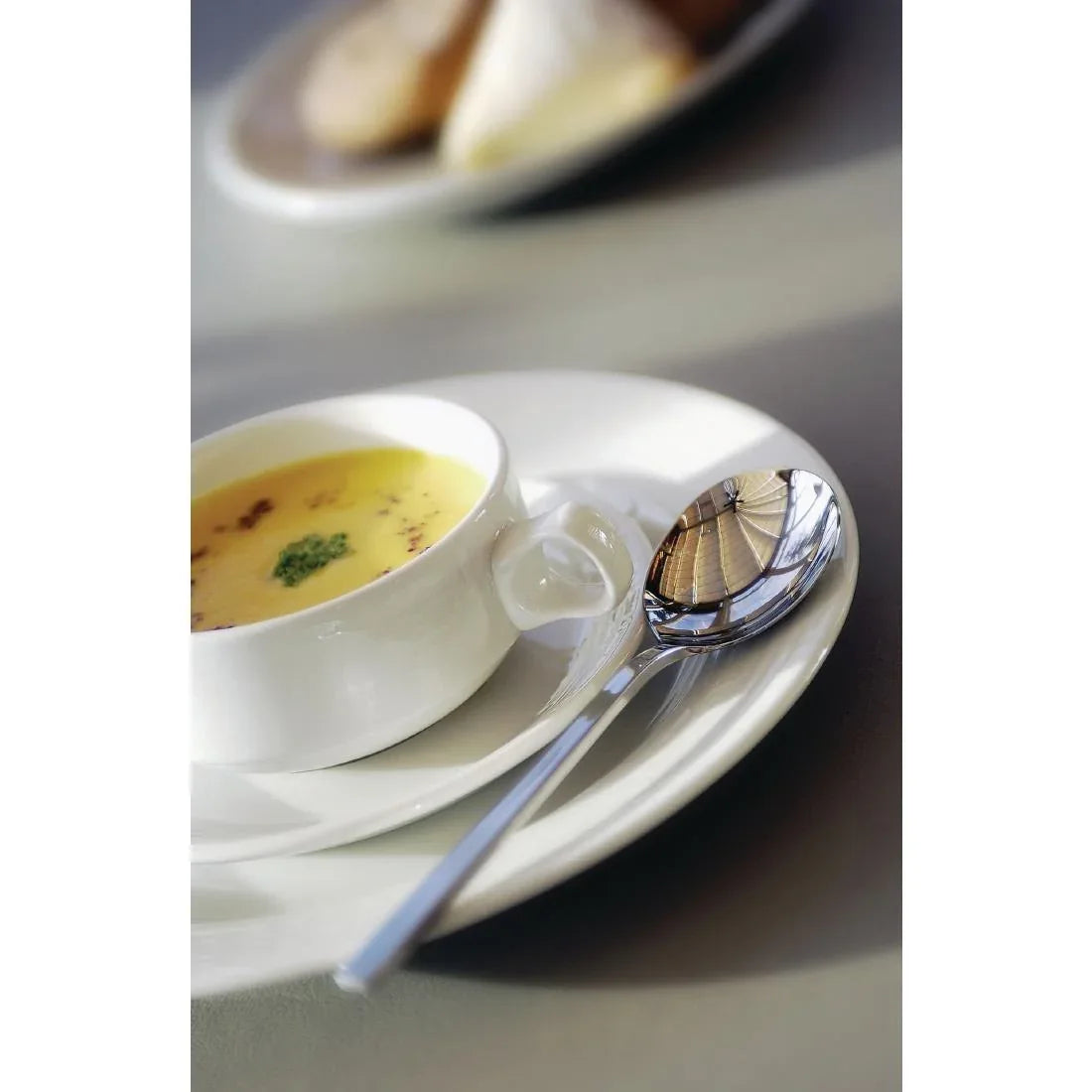 V0017 Steelite Simplicity White Handled Stacking Soup Cups 285ml (Pack of 36) - JD Catering Equipment Solutions Ltd
