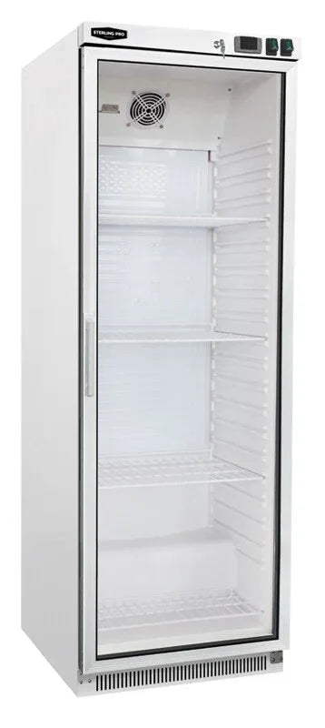 Sterling Pro Cobus SPF400G Single Door White Glass Door Upright Freezer 360 Litres 1 Year Parts & Labour - JD Catering Equipment Solutions Ltd