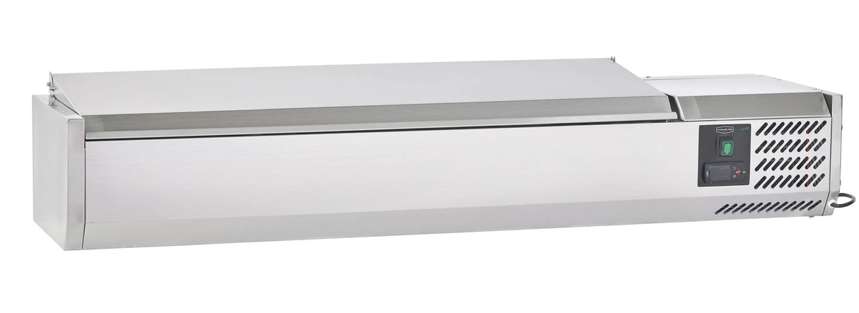 Sterling Pro Cobus SPT1400-330-SS Topping Well with Stainless Steel Lid 6 x GN1/4 - JD Catering Equipment Solutions Ltd