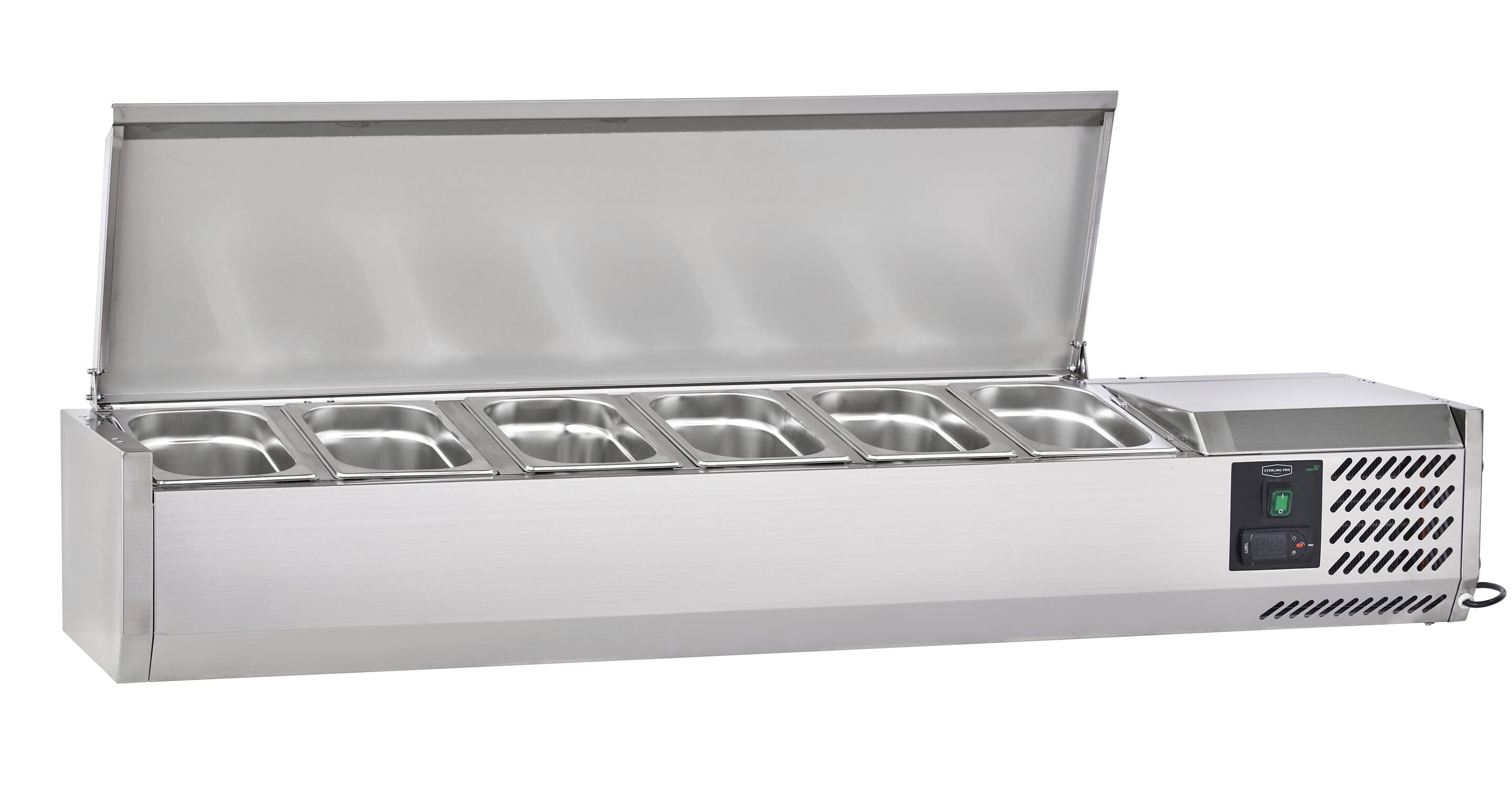 Sterling Pro Cobus SPT1400-330-SS Topping Well with Stainless Steel Lid  6 x GN1/4