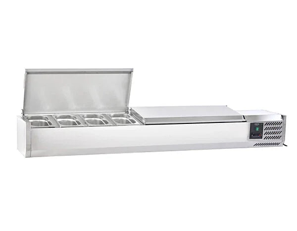Sterling Pro Cobus SPT1800-330-SS Topping Well with Stainless Steel Lid 8 x GN1/4 - JD Catering Equipment Solutions Ltd