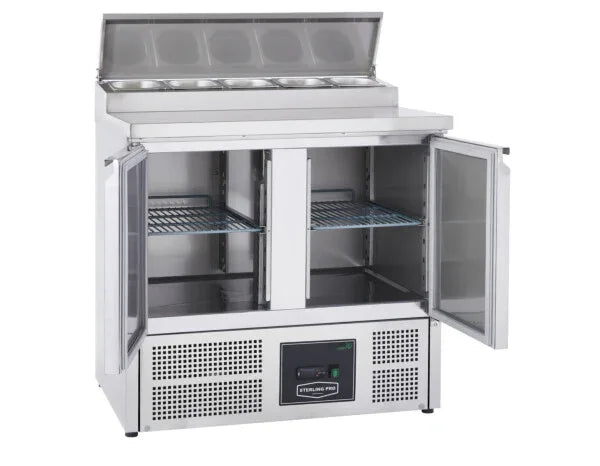 Sterling Pro Cobus SPU200PZ 2 Door Pizza Preparation Counter 5 x GN1/6 240 Litres - JD Catering Equipment Solutions Ltd
