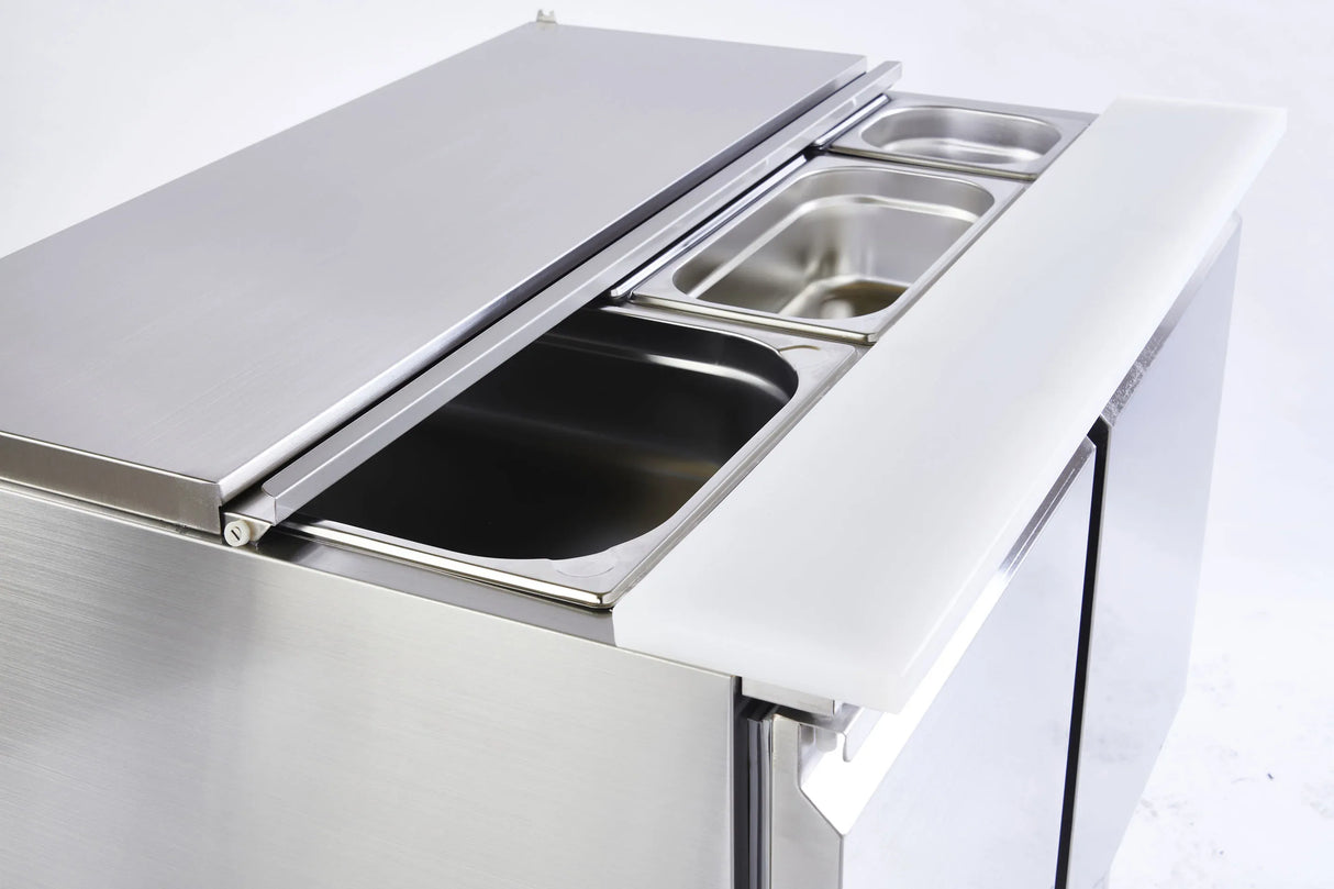 Sterling Pro Cobus SPU200SL 2 Door Hinged Lid & Chop Board Saladette Counter 240 Litres - JD Catering Equipment Solutions Ltd