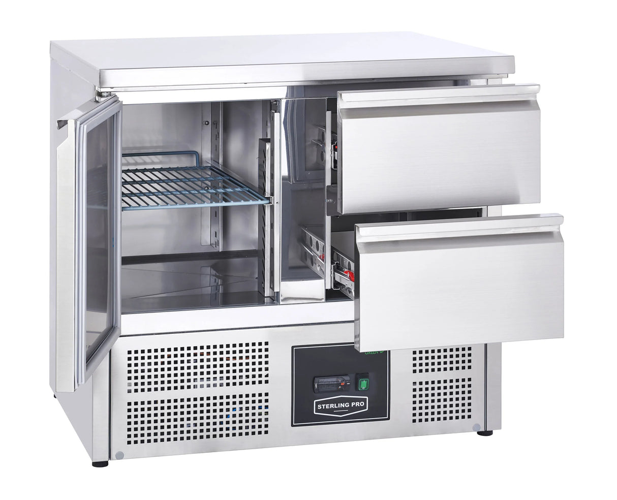 Sterling Pro Cobus SPU201-2D Undermounted Fridge Counter 2 Drawers 1 Door 230 Litres