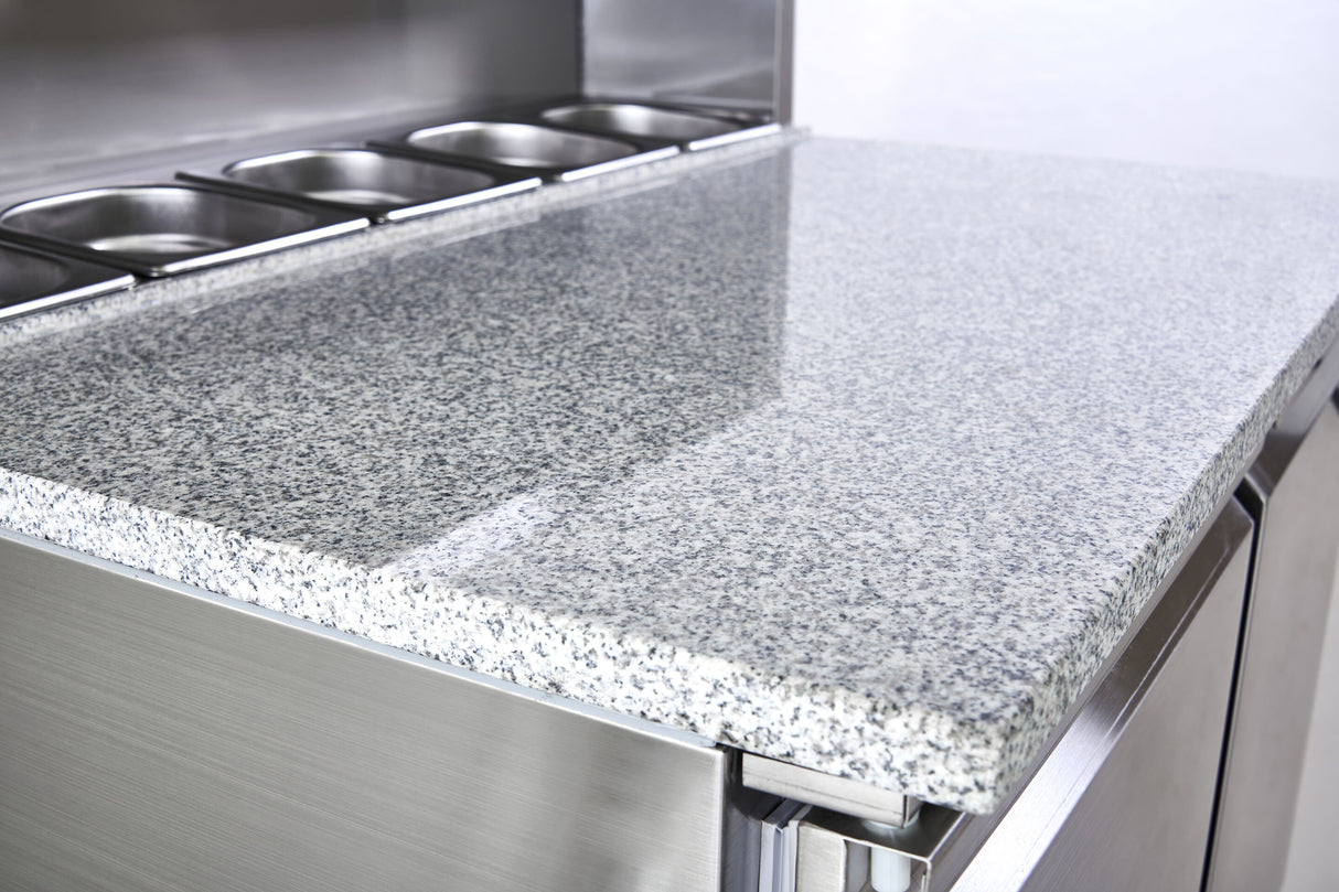 Sterling Pro Cobus SPU902PZ 2 Door Pizza Counter Granite Top 5 x GN1/6  240 Litres