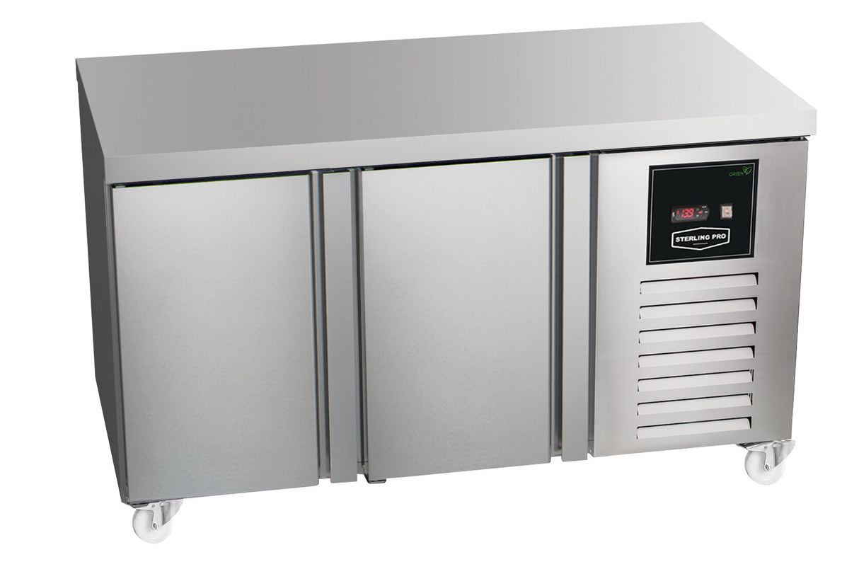 Sterling Pro Green SNI-7-135-20-NS 2 Door Counter Freezer Plain Top 290 Litres