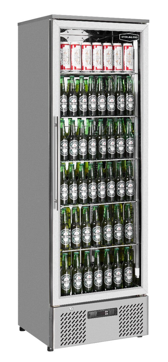 Sterling Pro Green SP110-STS Single Door Stainless Steel Upright Bottle Cooler  293 Litres