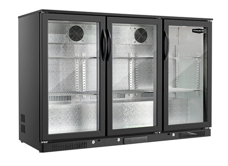 Sterling Pro Green SP3HC-BH Hinged Triple Door Bottle Cooler 274 x 330ml Bottles