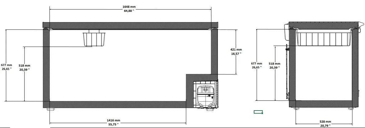 Sterling Pro Green SPC570 Chest Freezer / Chiller / Fridge 572 Litres