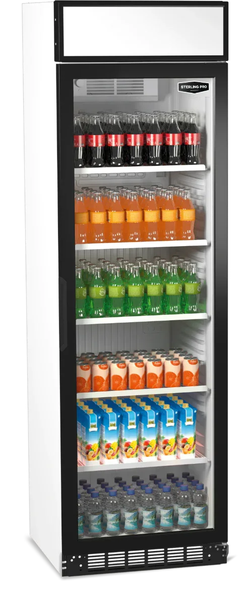 Sterling Pro Green SPG390C Upright Single Door Display Chiller with Canopy 373 Litres - JD Catering Equipment Solutions Ltd