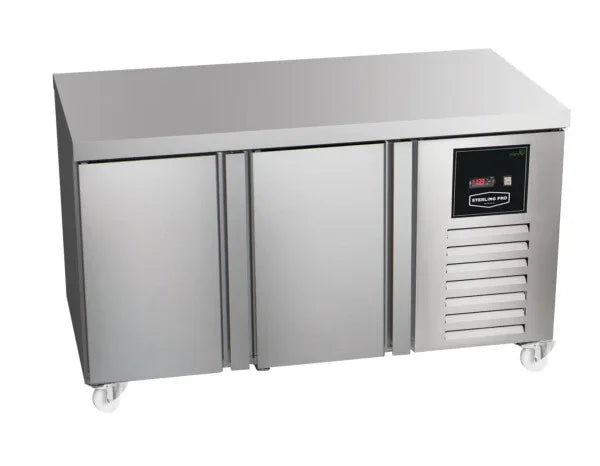 Sterling Pro Green SPI-7-135-20-NS 2 Door Fridge Counter Plain Top 290 Litres - JD Catering Equipment Solutions Ltd