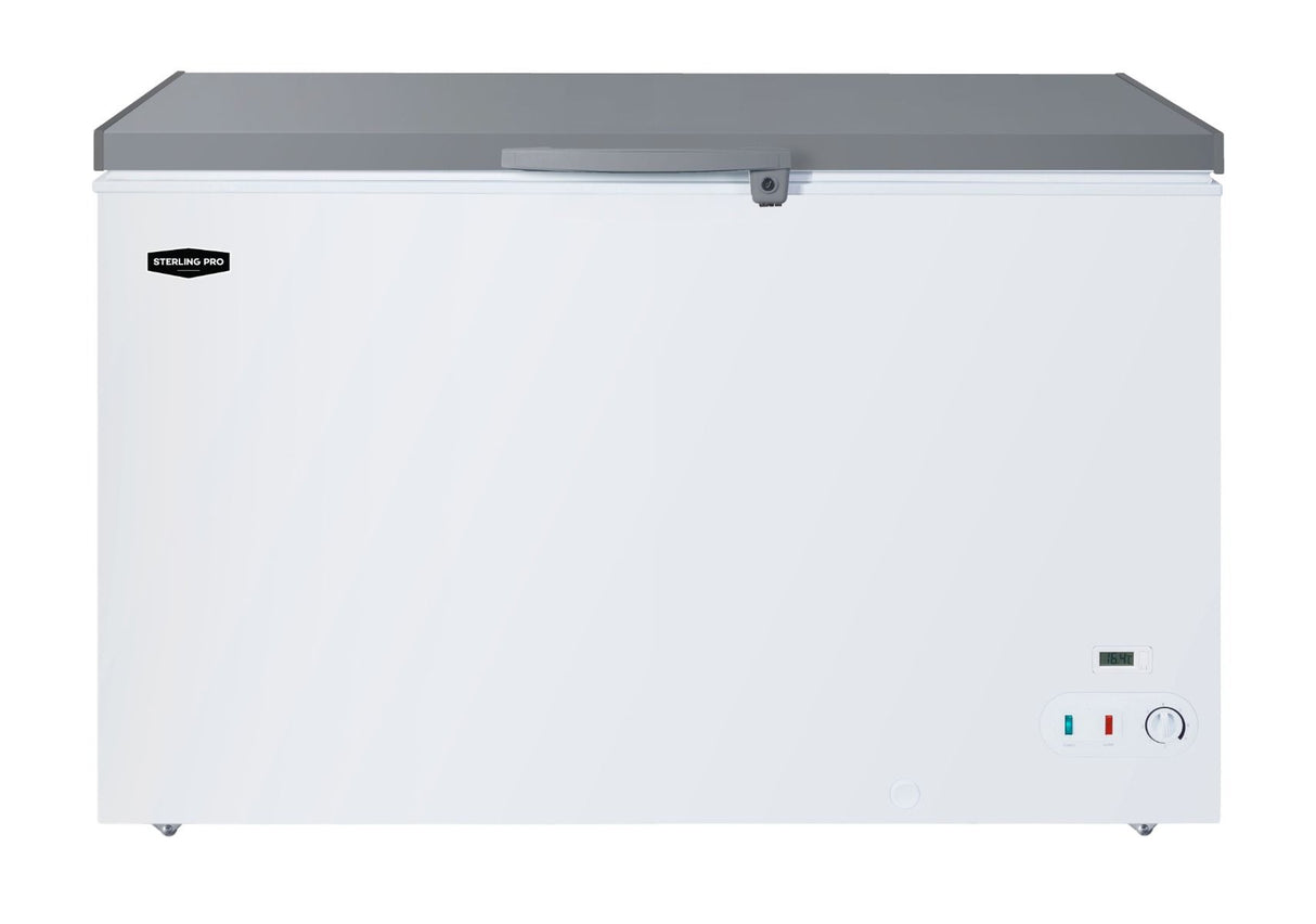 Sterling Pro Cobus SP350CFSS Stainless Steel Lid Chest Freezer, 350 Litres