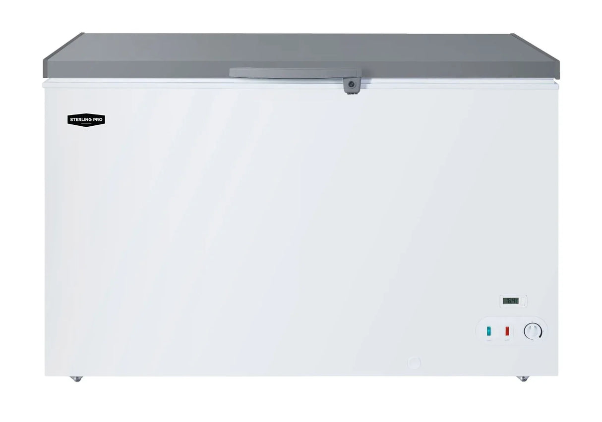 Sterling Pro Cobus SP350CFSS Stainless Steel Lid Chest Freezer, 350 Litres