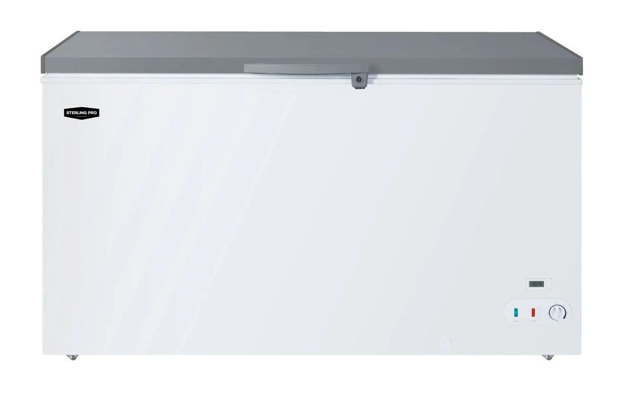 Sterling Pro Cobus SP450CFSS Stainless Steel Lid Chest Freezer, 450 Litres
