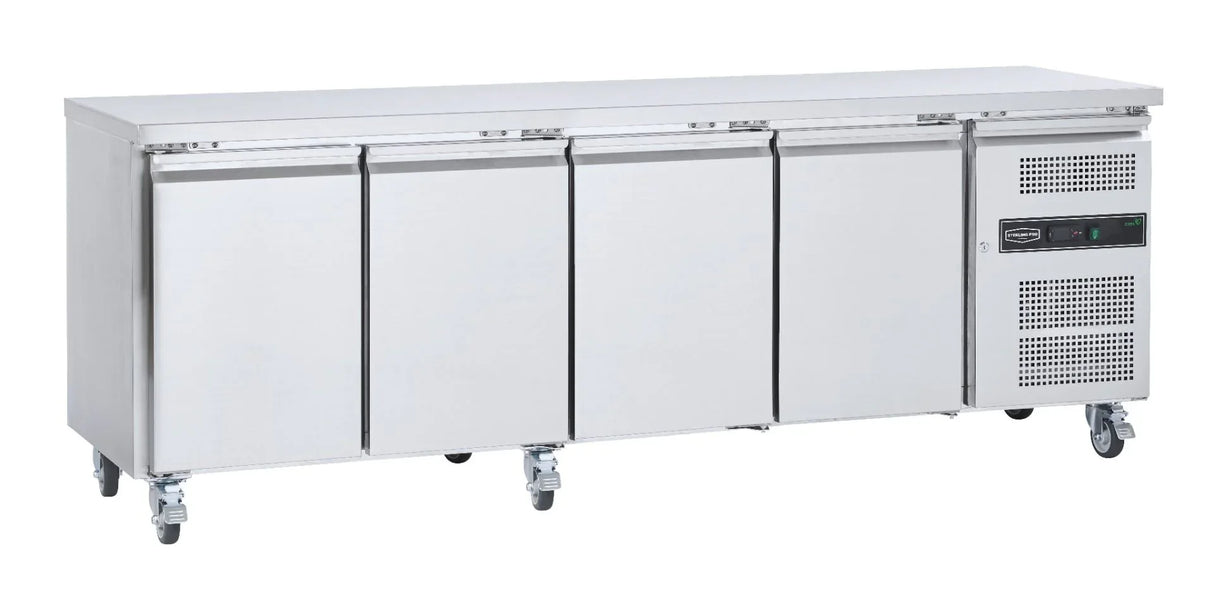 Sterling Pro Cobus SPCR400P 4 Door Refrigerated Counter, 553 Litres