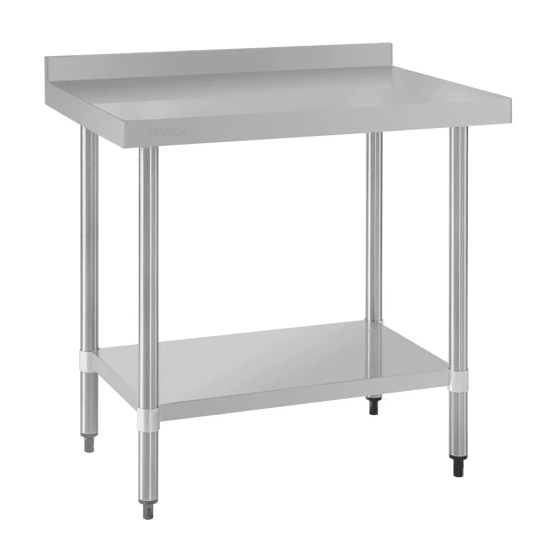 T380 Vogue Stainless Steel Prep Table with Upstand 900mm - JD Catering Equipment Solutions Ltd