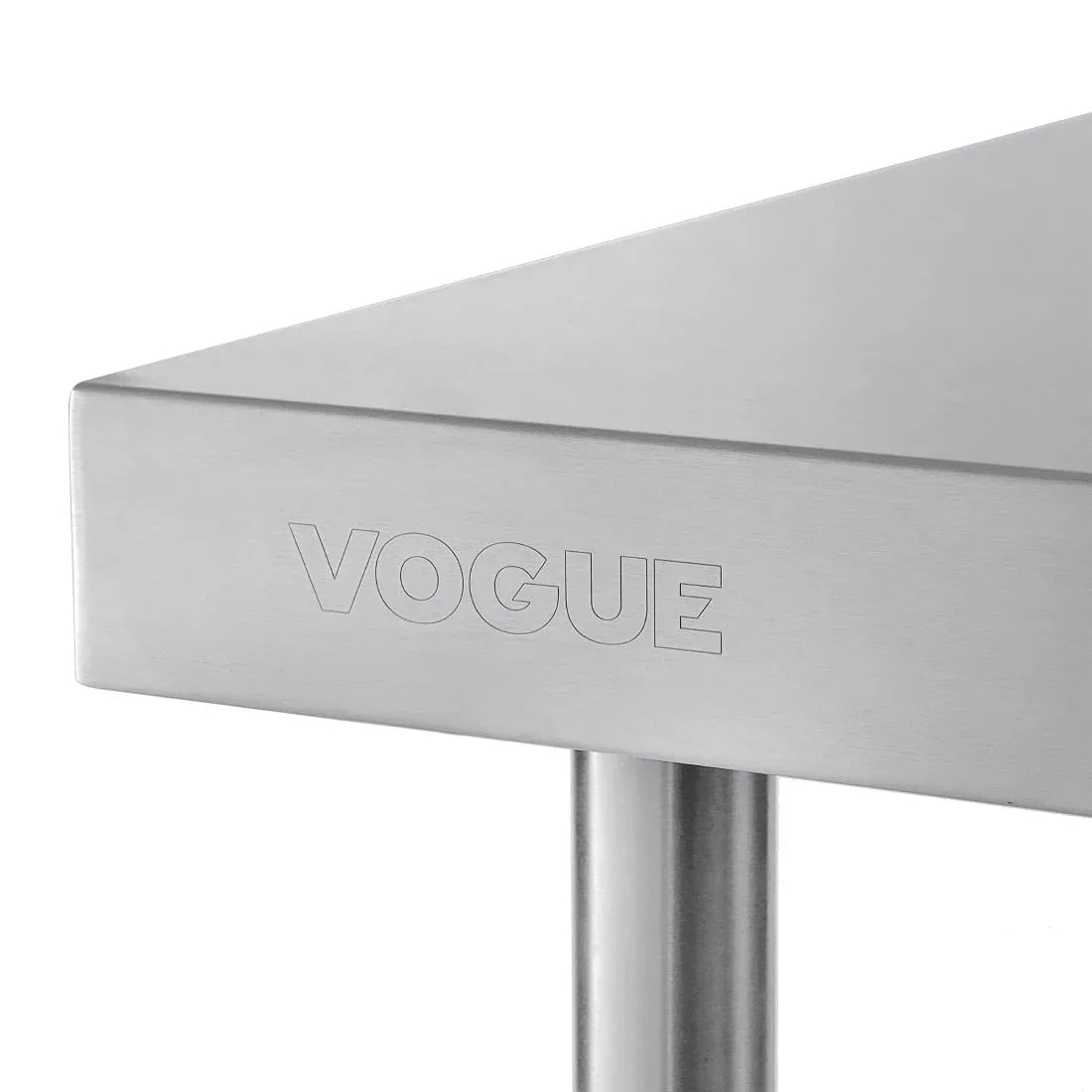 T380 Vogue Stainless Steel Prep Table with Upstand 900mm - JD Catering Equipment Solutions Ltd