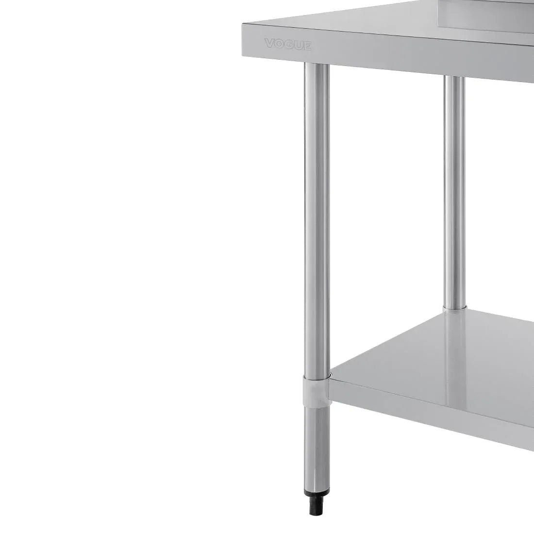 T380 Vogue Stainless Steel Prep Table with Upstand 900mm - JD Catering Equipment Solutions Ltd