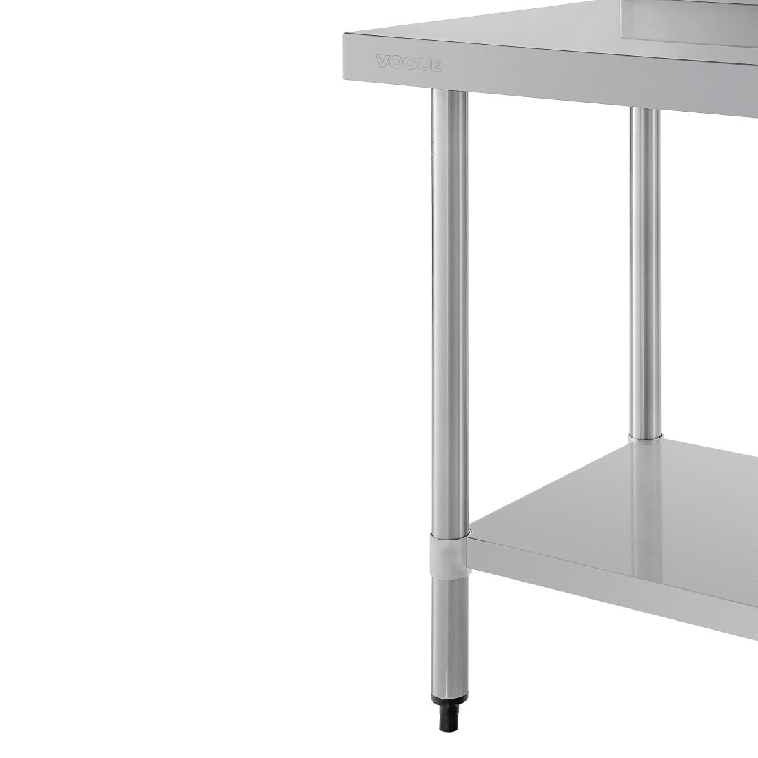 Vogue Stainless Steel Prep Table with Upstand 900mm