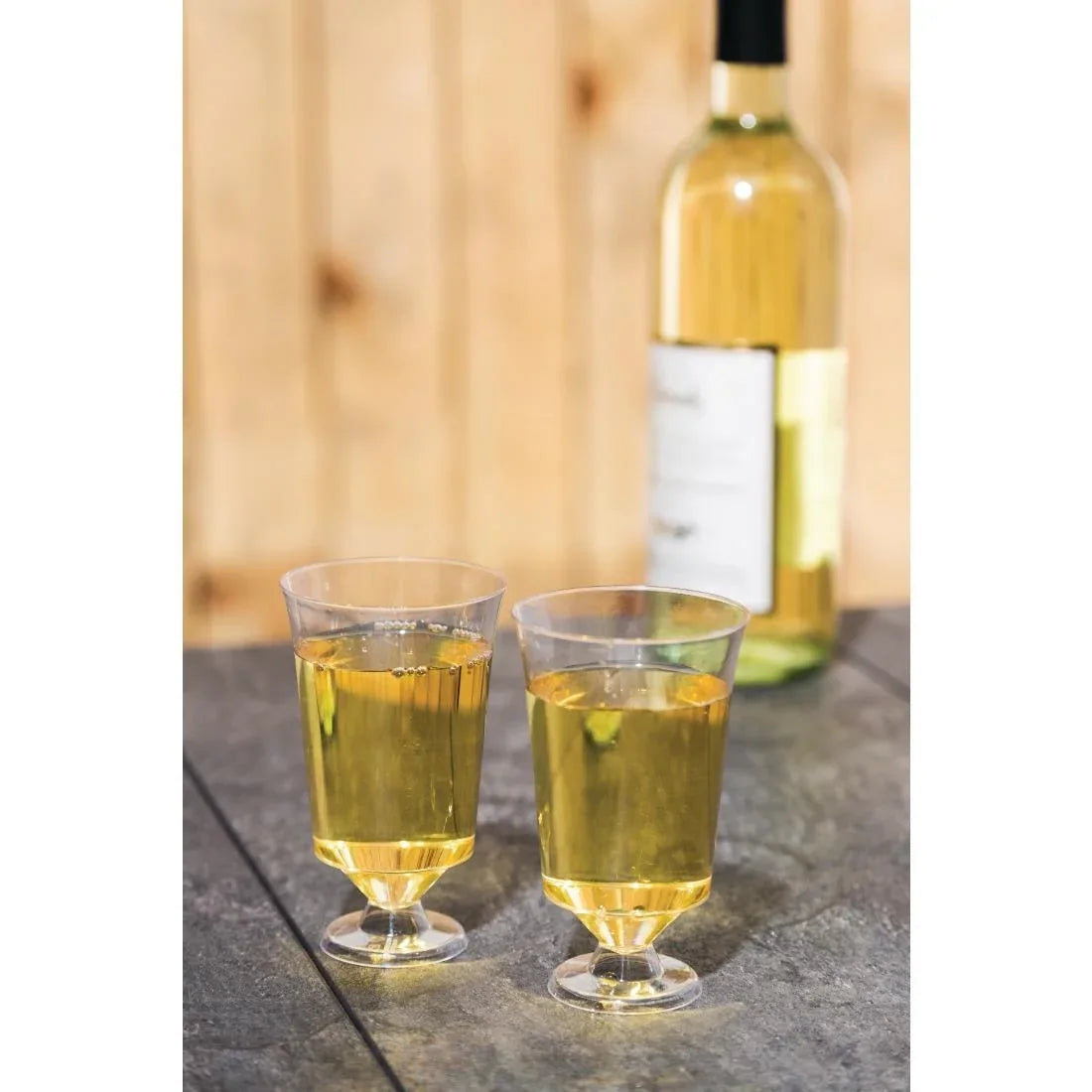 T644 Plastico Disposable Wine Glasses 175ml (Pack of 10) - JD Catering Equipment Solutions Ltd