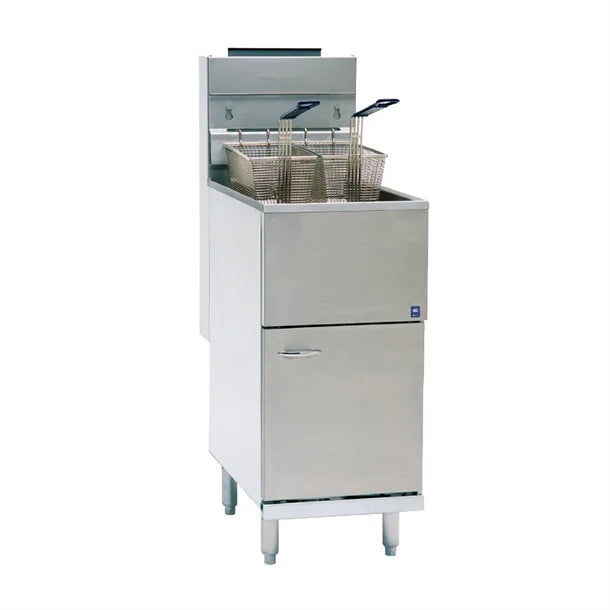 T941 Pitco Single Tank Twin Basket Free Standing Gas Fryer CE-35CS