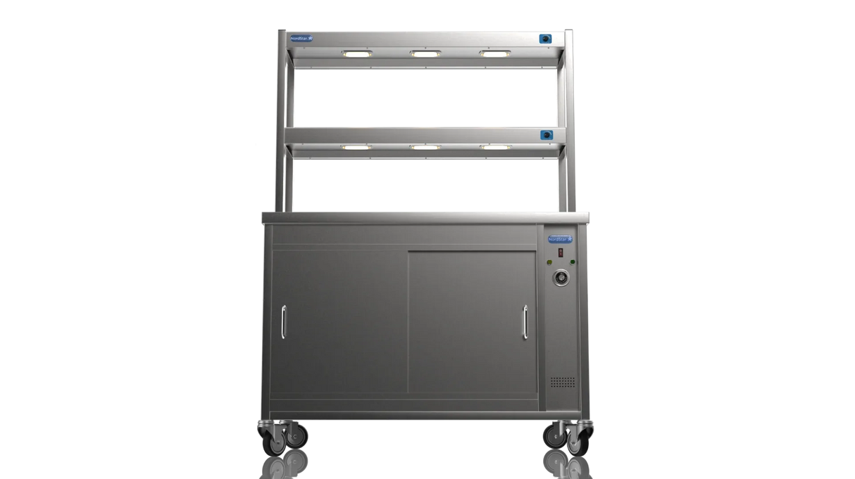 Nordstar DTC 1200 Double Tier Gantry Hot Cupboard Combo - 1200mm - JD Catering Equipment Solutions Ltd