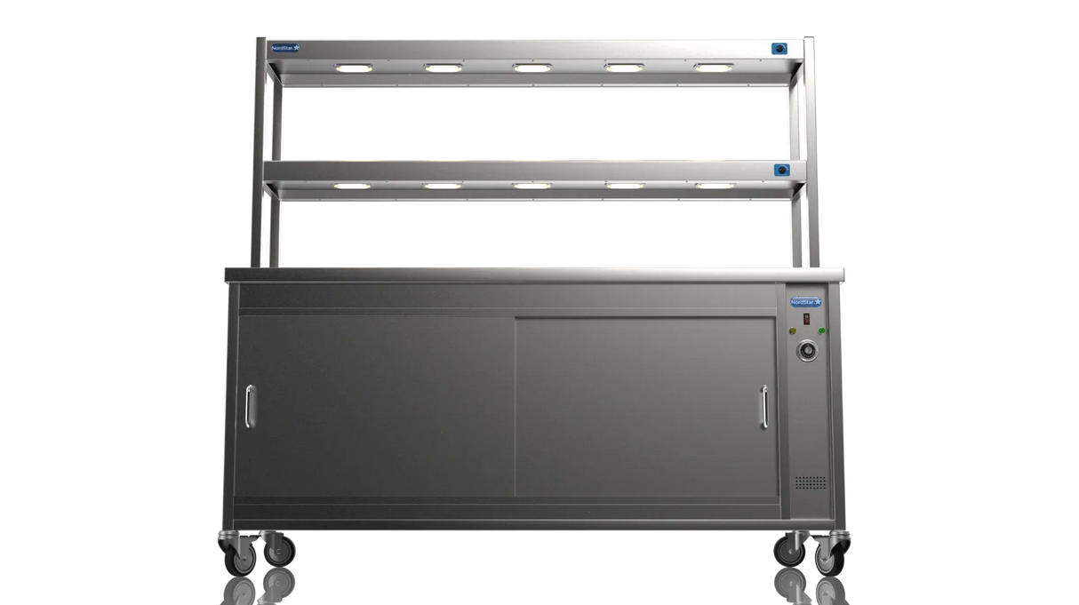Nordstar DTC1800 Double Tier Gantry Hot Cupboard Combo – 1800mm - JD Catering Equipment Solutions Ltd