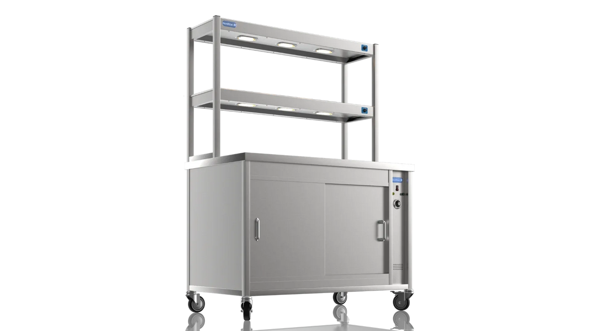 Nordstar DTC 1200 Double Tier Gantry Hot Cupboard Combo - 1200mm - JD Catering Equipment Solutions Ltd