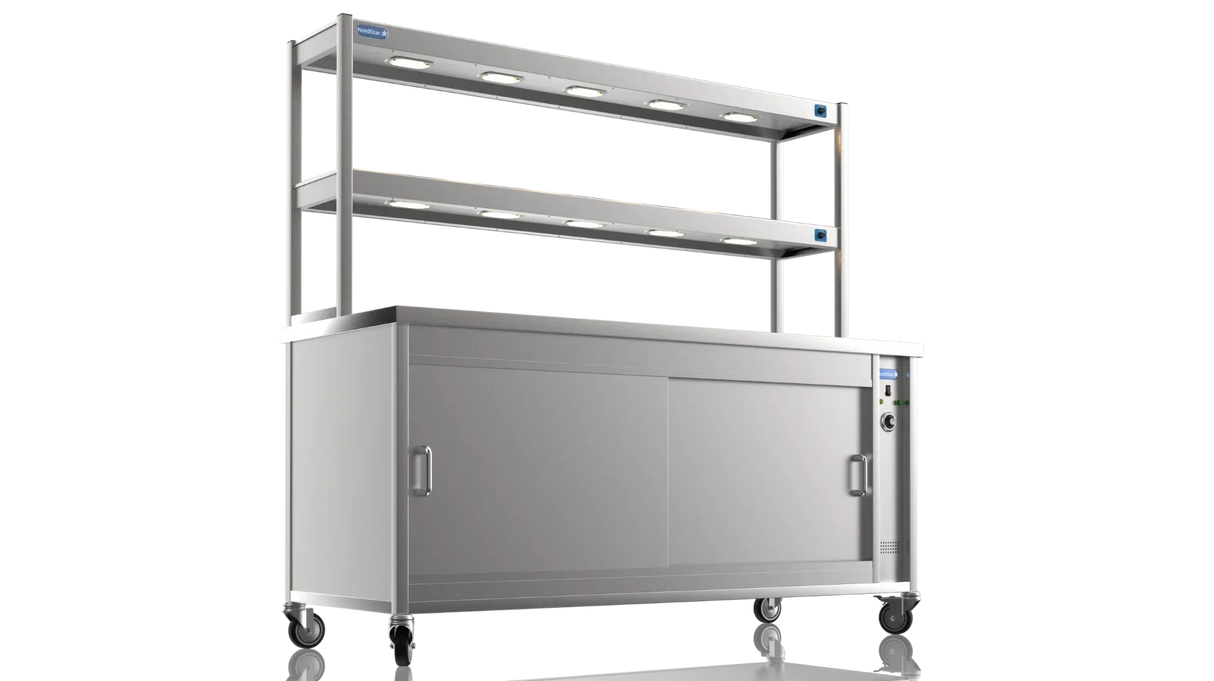 Nordstar DTC1800 Double Tier Gantry Hot Cupboard Combo – 1800mm - JD Catering Equipment Solutions Ltd