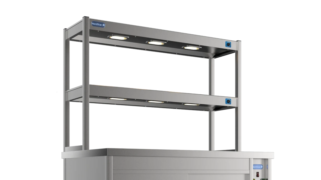 Nordstar DTC 1200 Double Tier Gantry Hot Cupboard Combo - 1200mm - JD Catering Equipment Solutions Ltd