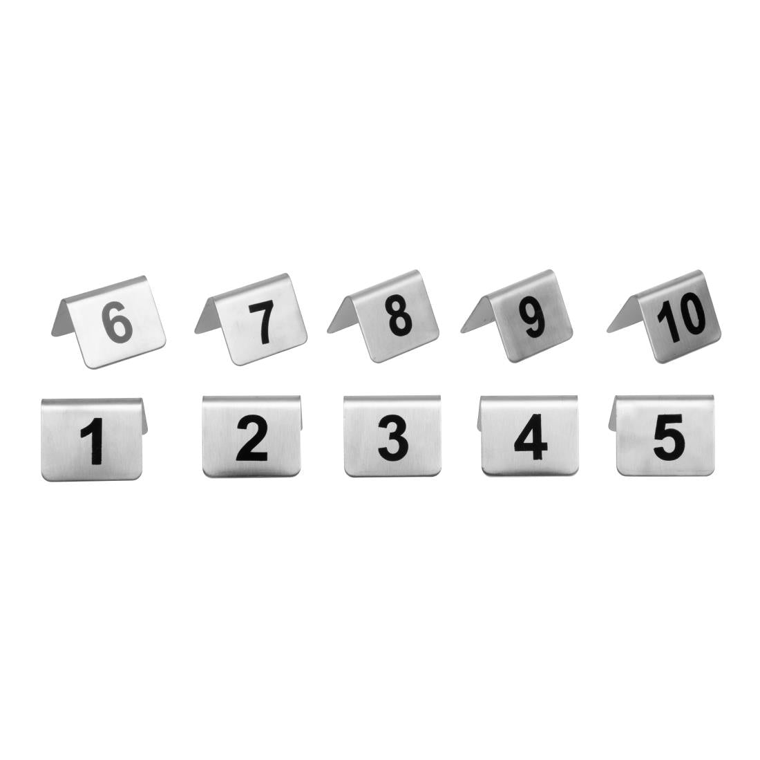 U046 Olympia Stainless Steel Table Numbers 1-10 (Pack of 10)
