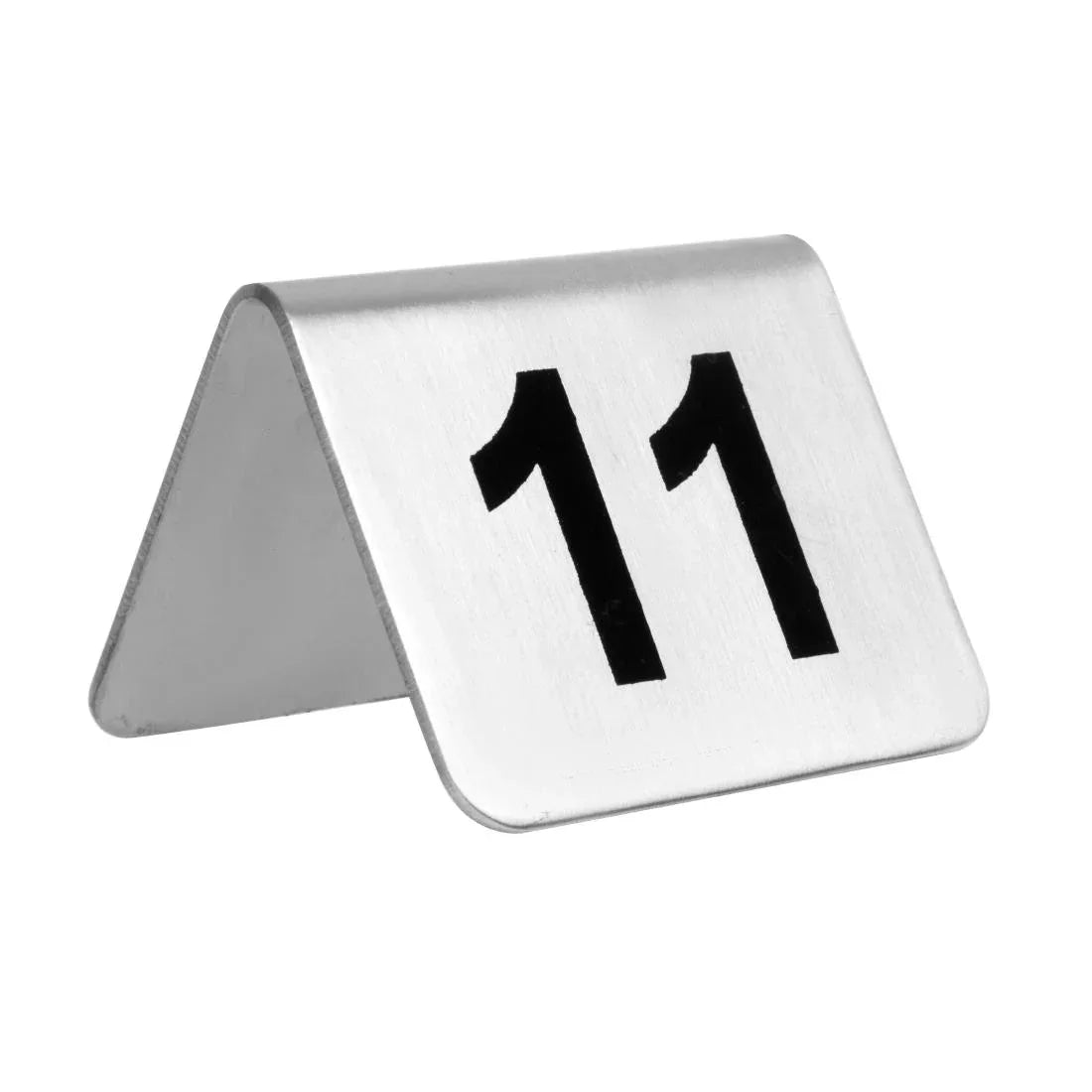 U047 Olympia Stainless Steel Table Numbers 11-20 (Pack of 10) - JD Catering Equipment Solutions Ltd