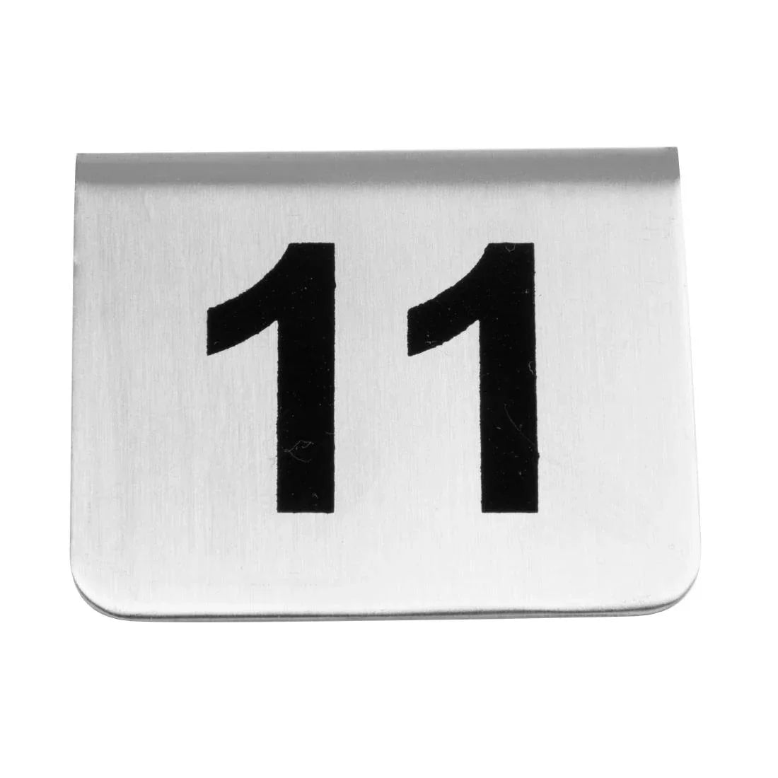 U047 Olympia Stainless Steel Table Numbers 11-20 (Pack of 10) - JD Catering Equipment Solutions Ltd