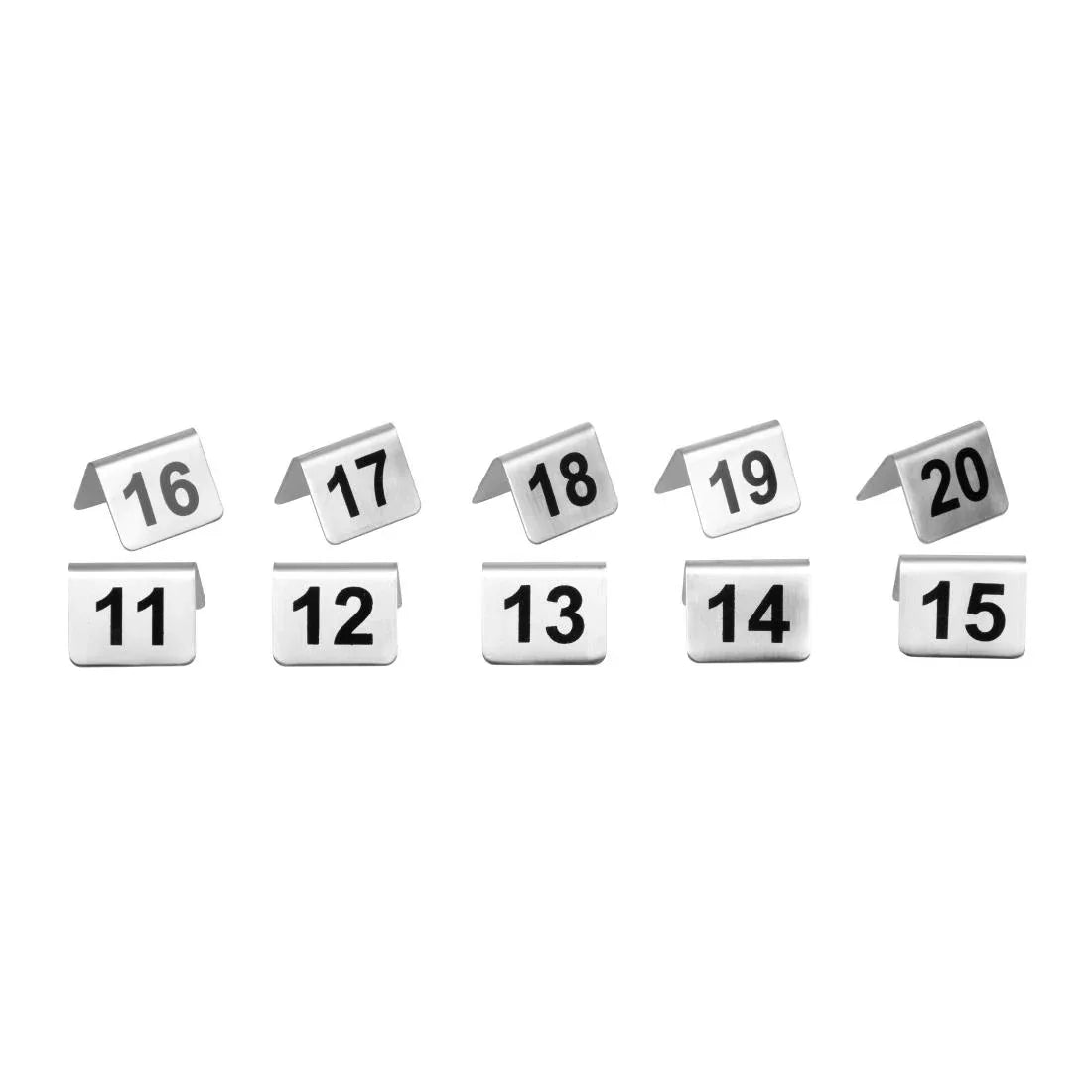 U047 Olympia Stainless Steel Table Numbers 11-20 (Pack of 10) - JD Catering Equipment Solutions Ltd