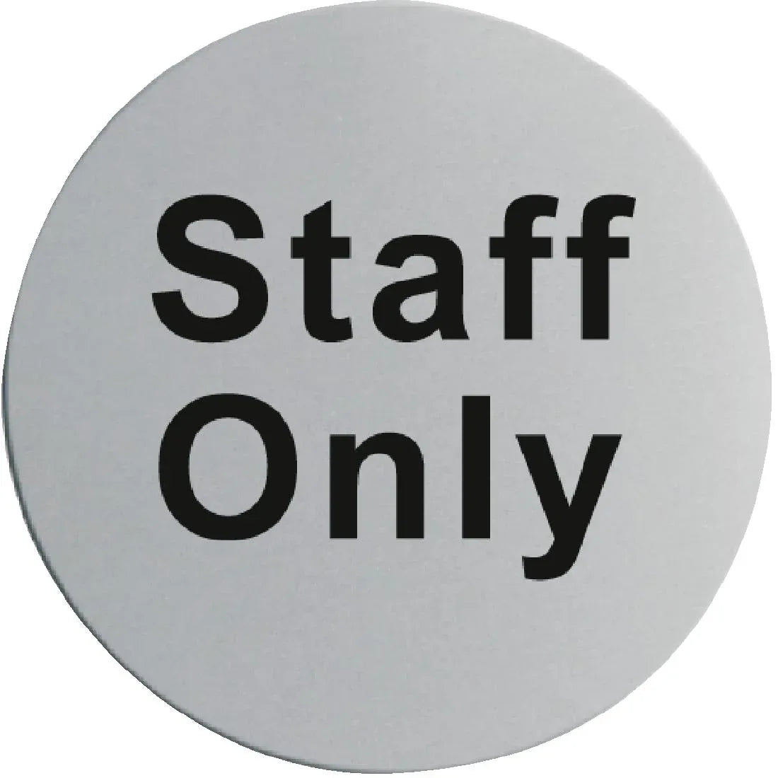 U060 Stainless Steel Door Sign - Staff Only - JD Catering Equipment Solutions Ltd