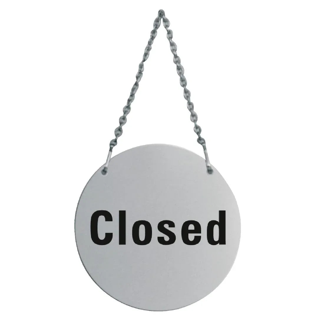 U065 Stainless Steel Door Sign - Open and Closed - JD Catering Equipment Solutions Ltd