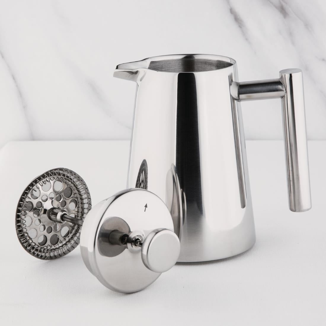U072 Olympia Insulated Art Deco Stainless Steel Cafetiere 3 Cup - JD Catering Equipment Solutions Ltd