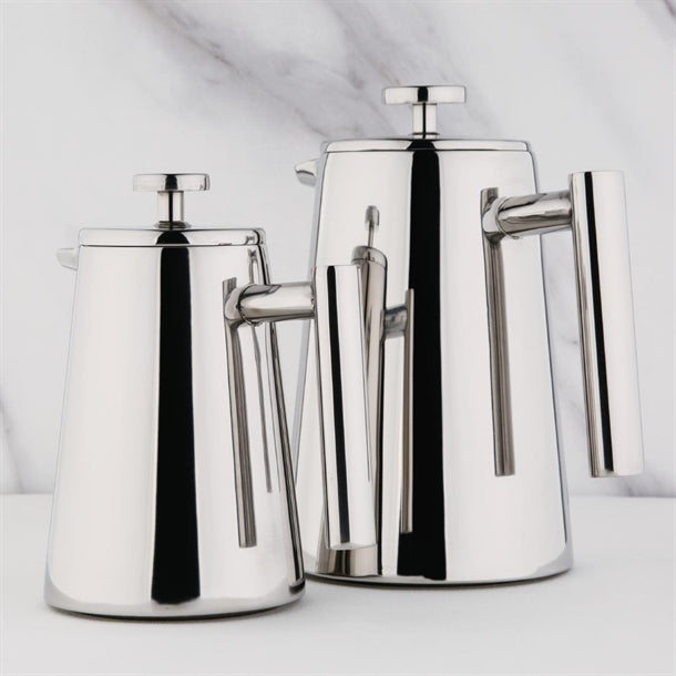 U072 Olympia Insulated Art Deco Stainless Steel Cafetiere 3 Cup