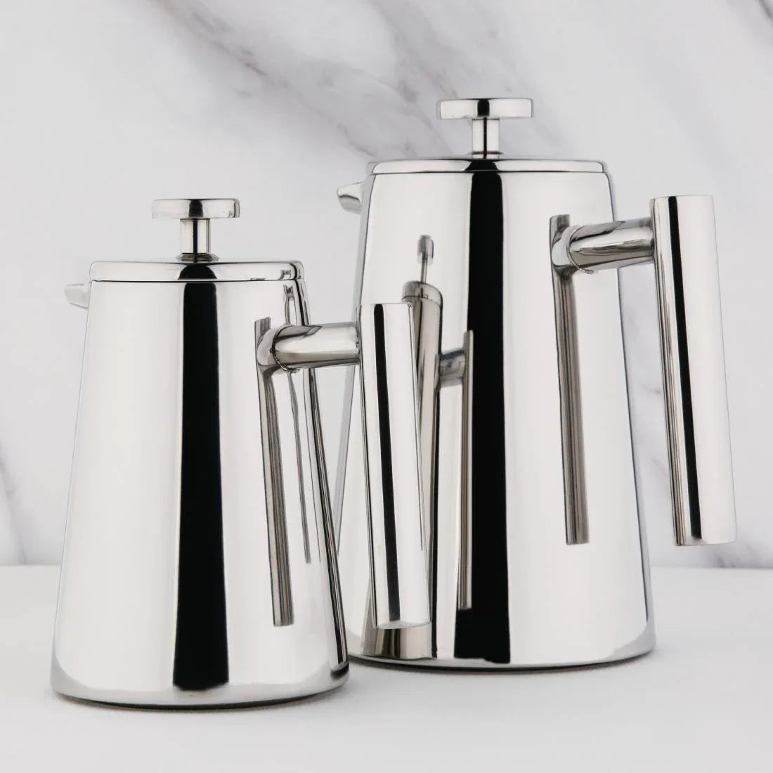 U073 Olympia Insulated Art Deco Stainless Steel Cafetiere 6 Cup - JD Catering Equipment Solutions Ltd