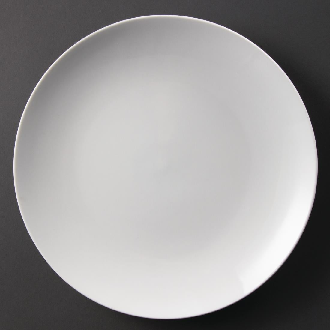 U081 Olympia Whiteware Coupe Plates 310mm (Pack of 6)