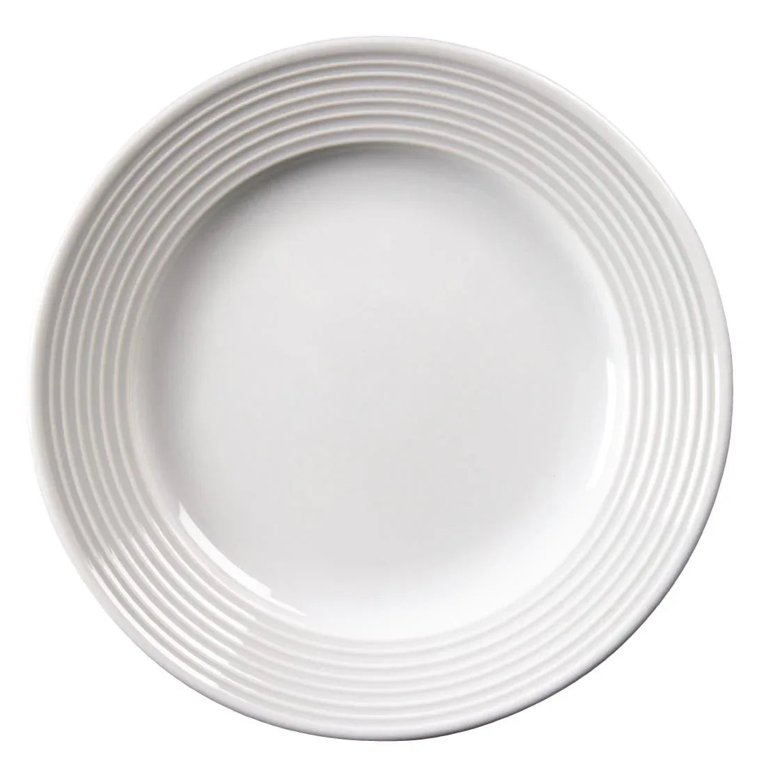 U089 Olympia Linear Wide Rimmed Plates 150mm (Pack of 12) - JD Catering Equipment Solutions Ltd