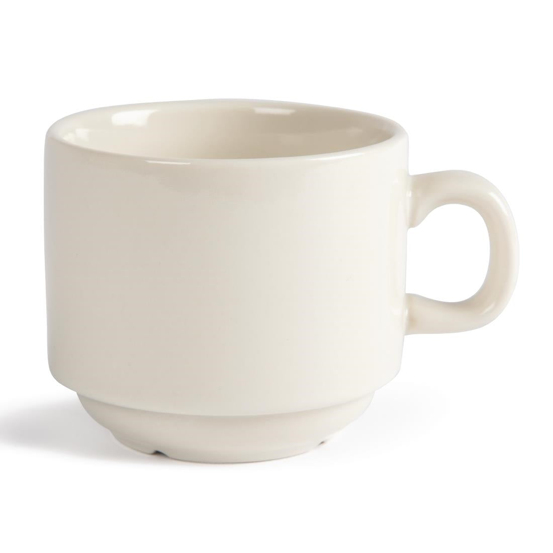 U106 Olympia Ivory Stacking Tea Cups 206ml 7.5oz (Pack of 12)