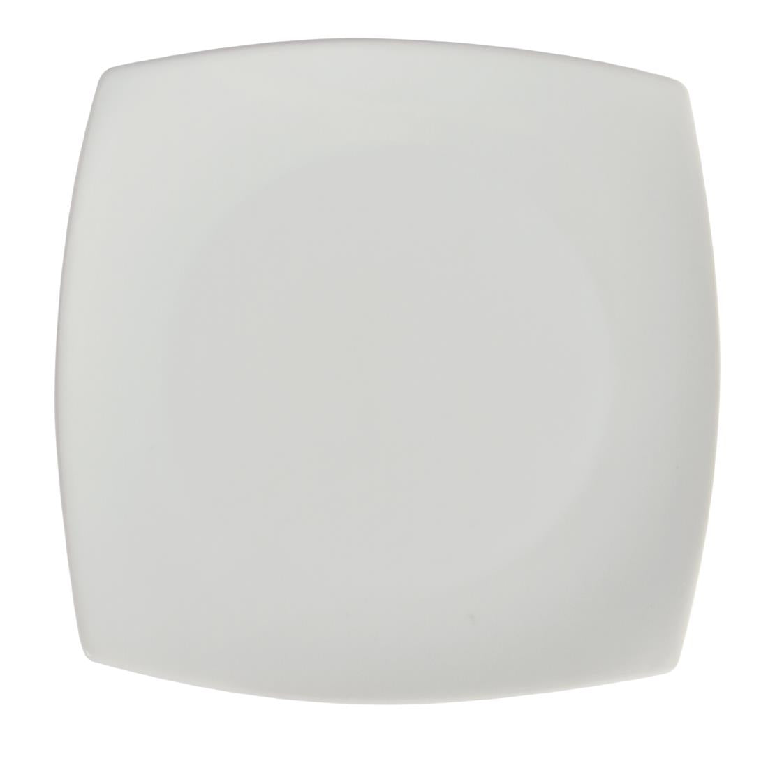U169 Olympia Whiteware Rounded Square Plates 185mm (Pack of 12)
