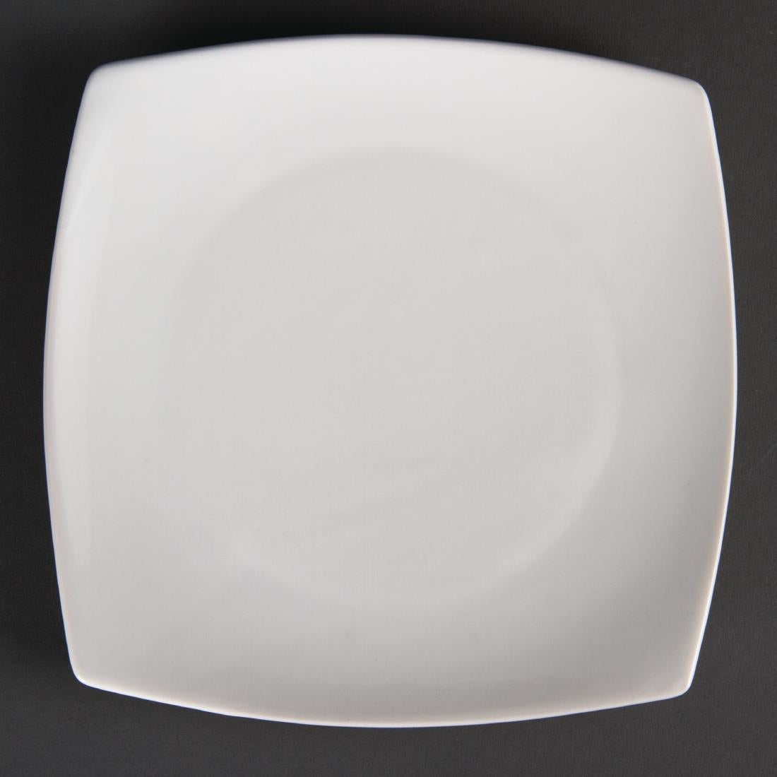U169 Olympia Whiteware Rounded Square Plates 185mm (Pack of 12)
