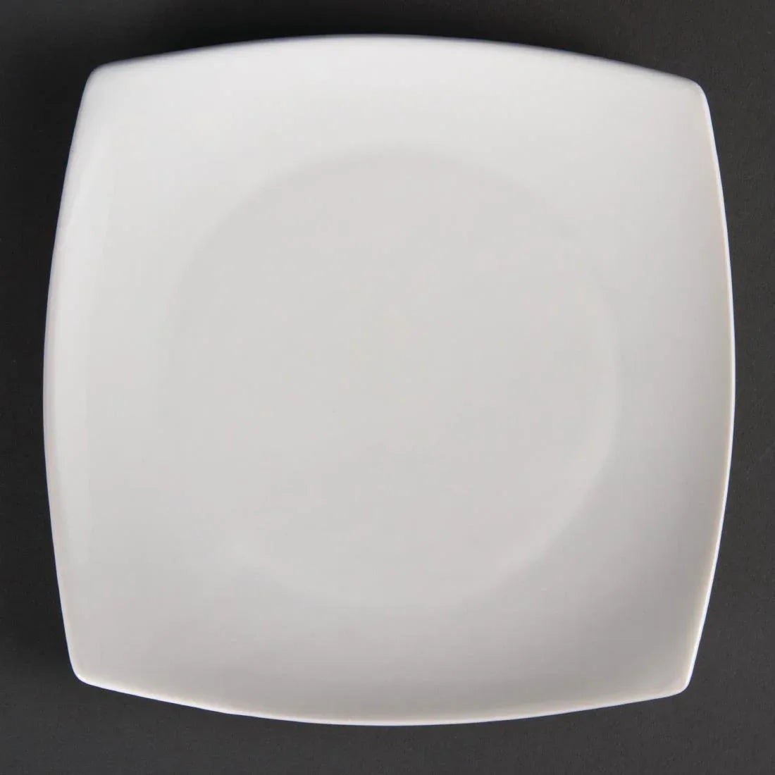 U169 Olympia Whiteware Rounded Square Plates 185mm (Pack of 12) - JD Catering Equipment Solutions Ltd
