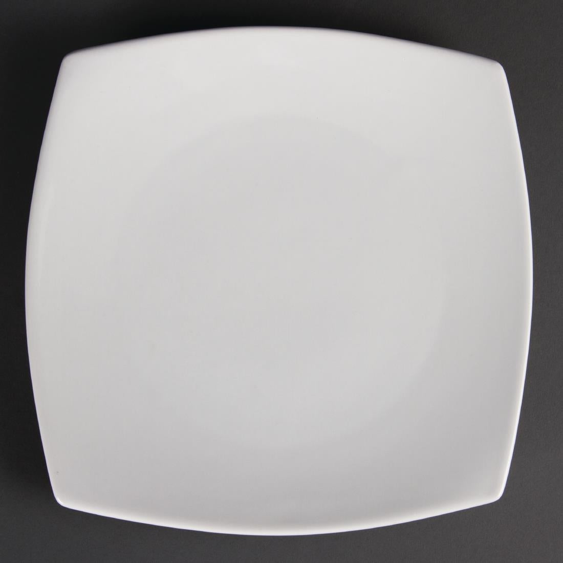 U170 Olympia Whiteware Rounded Square Plates 240mm (Pack of 12)