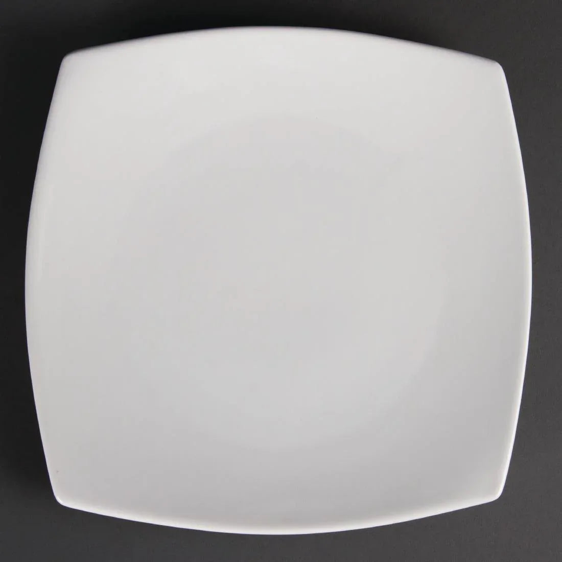 U170 Olympia Whiteware Rounded Square Plates 240mm (Pack of 12) - JD Catering Equipment Solutions Ltd