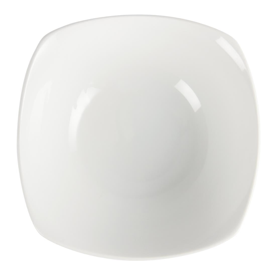 U174 Olympia Whiteware Rounded Square Bowls 180mm (Pack of 12)