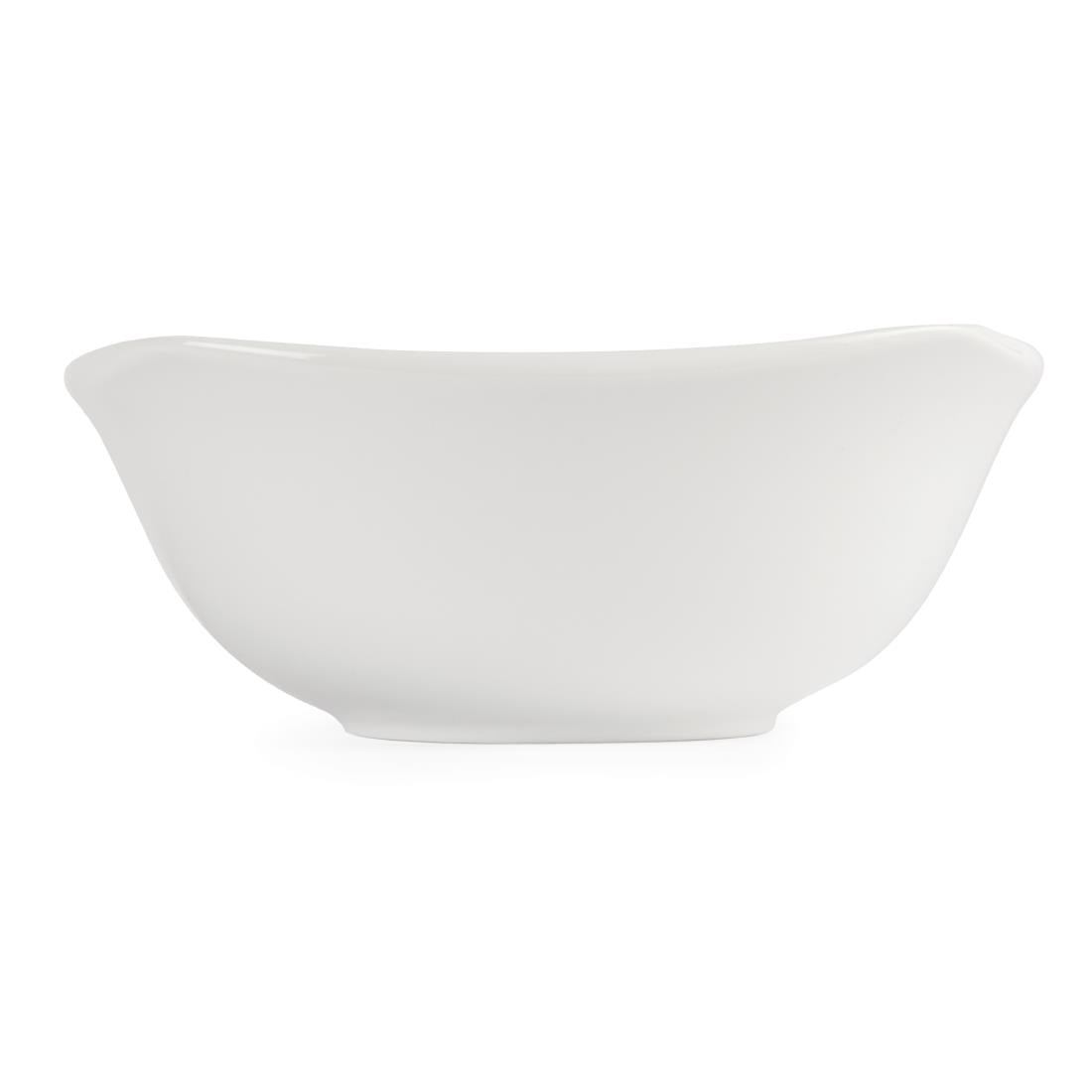 U175 Olympia Whiteware Rounded Square Bowls 220mm (Pack of 12)